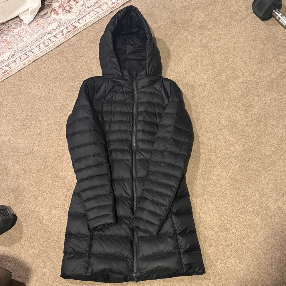 lululemon athletica Black Hooded Puffer Jacket